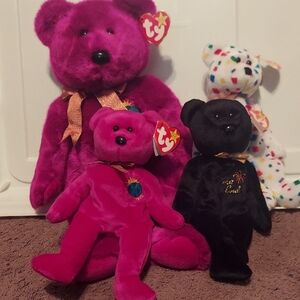Lot Of 4- One Beanie Buddy And 3 Beanie Babies